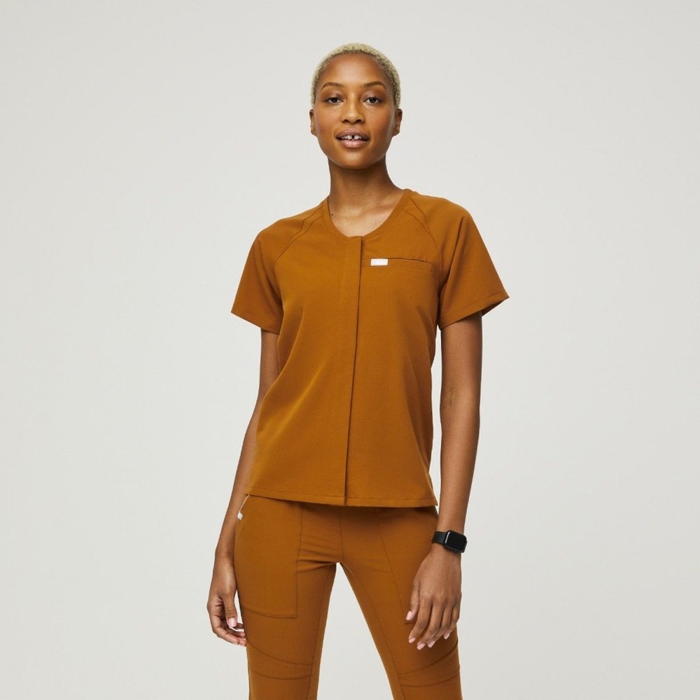 Figs S Atlantic Fall Tela Classic Scrub Top